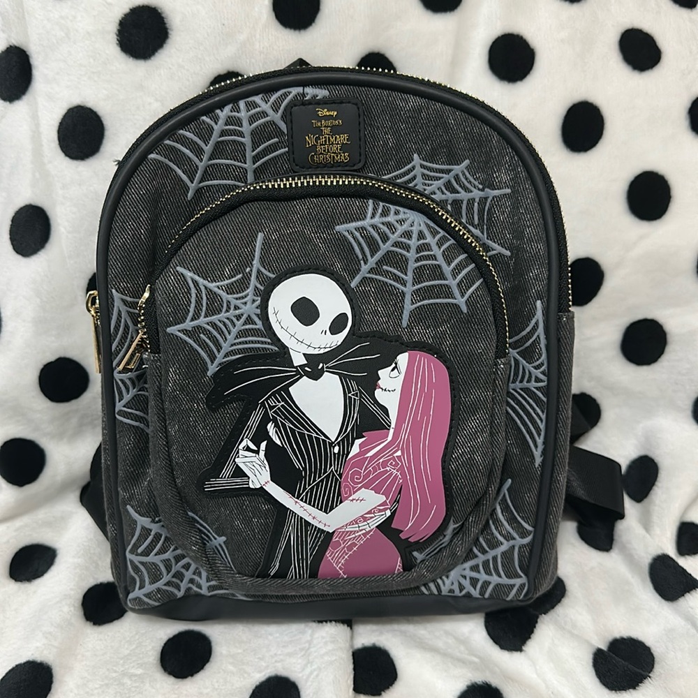 The Nightmare Before Christmas Jack & Sally Bioworld Mini Backpack *with flaw*